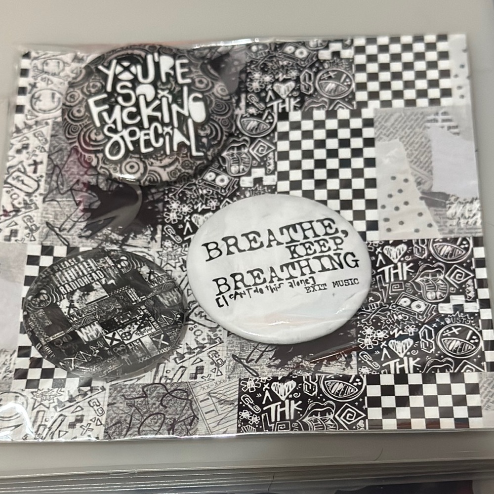 Inspirational Button Set - Black and White